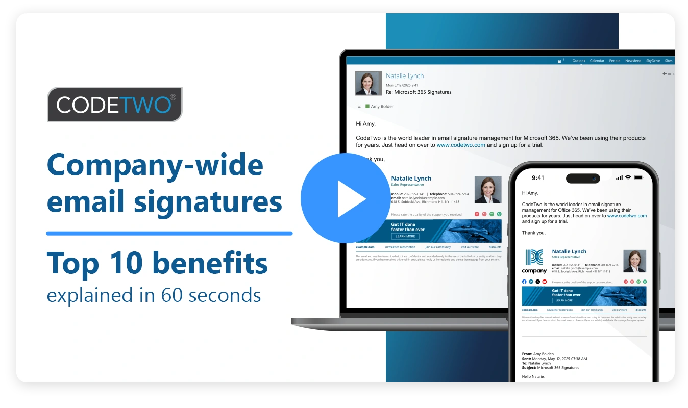 Manage organization-wide email signatures in Microsoft 365 with CodeTwo